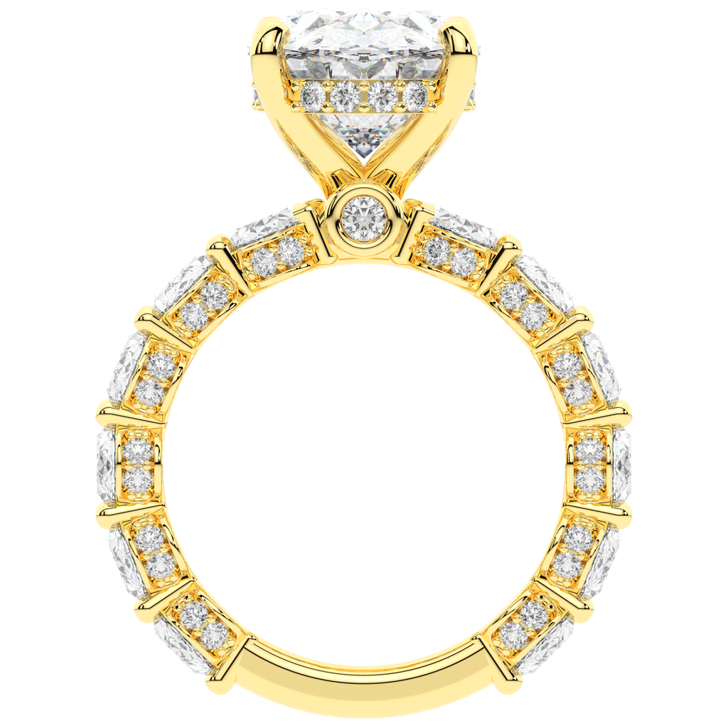 10.90CT.TW OVAL LAB DIAMOND SOLITAIRE ENGAGEMENT RING - Nazarelle