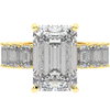 11.90CT.TW EMERALD CUT LAB DIAMOND SOLITAIRE ENGAGEMENT RING - Nazarelle