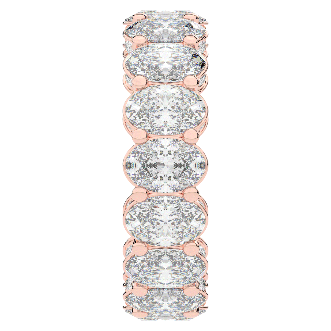5.50CT.TW OVAL LAB DIAMOND ETERNITY WEDDING BAND - Nazarelle