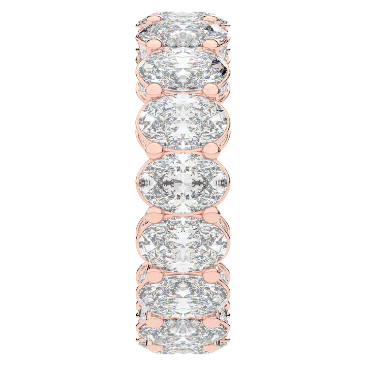 5.50CT.TW OVAL LAB DIAMOND ETERNITY WEDDING BAND - Nazarelle