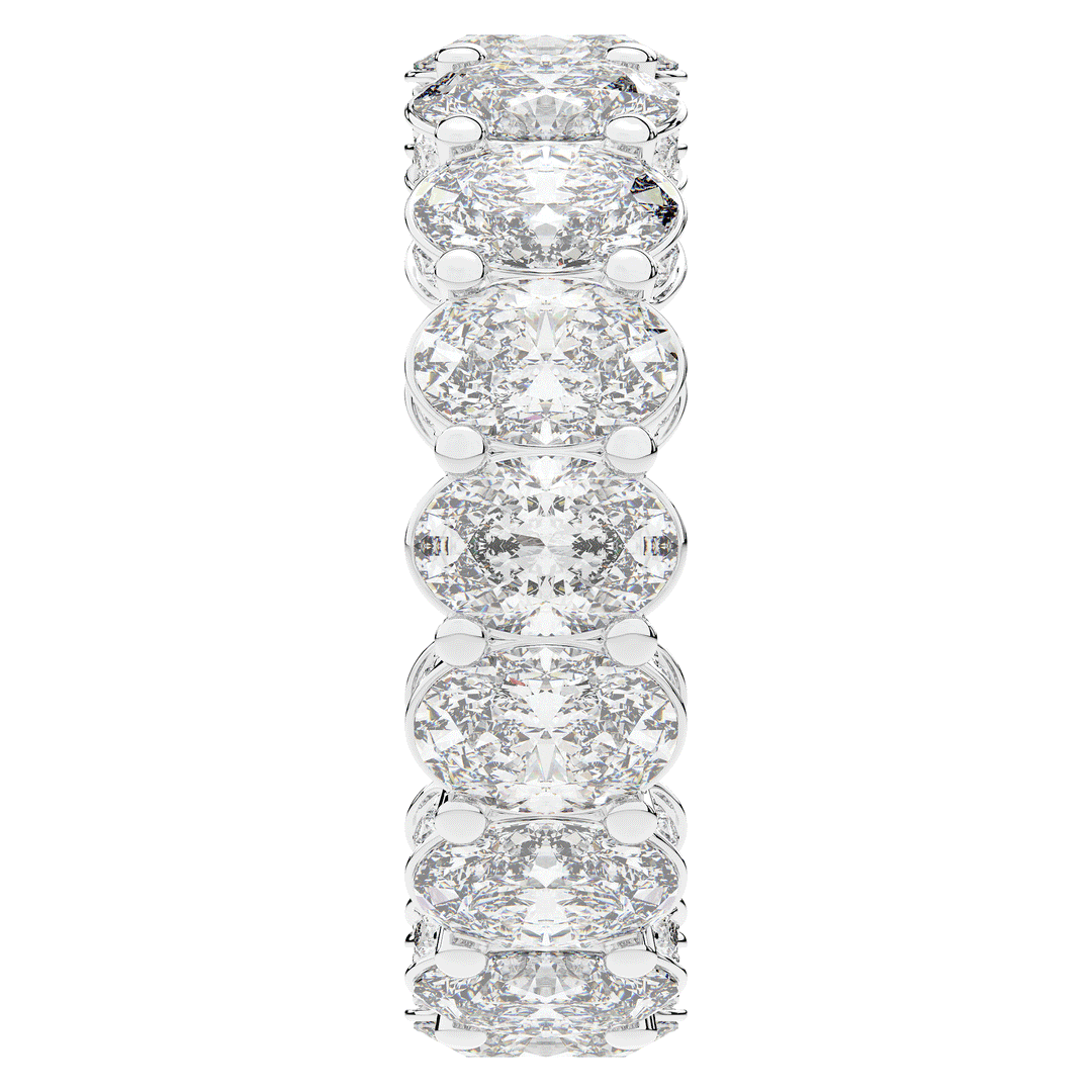 5.50CT.TW OVAL LAB DIAMOND ETERNITY WEDDING BAND - Nazarelle