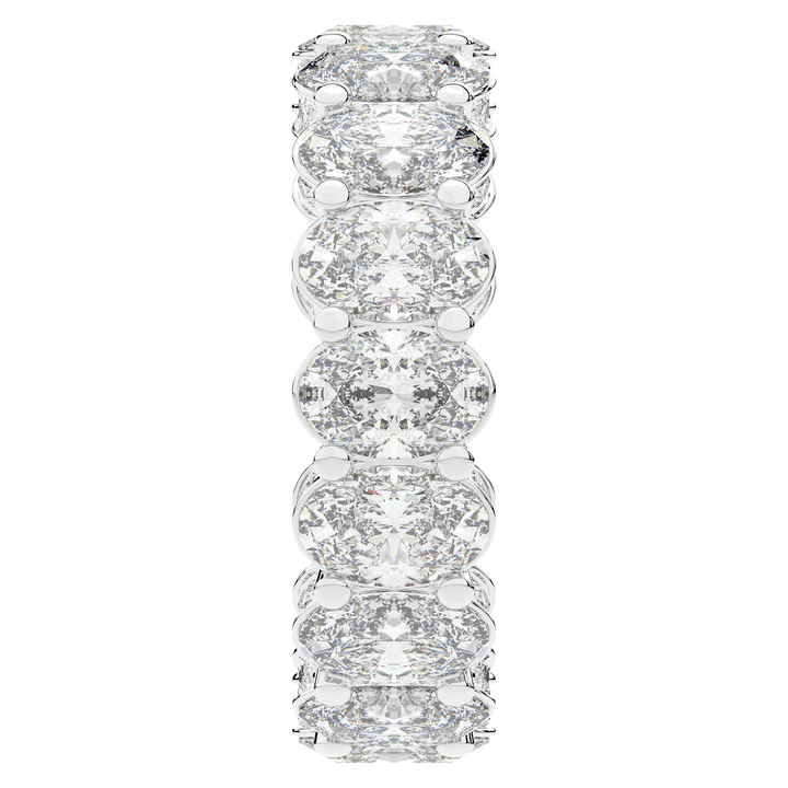 5.50CT.TW OVAL LAB DIAMOND ETERNITY WEDDING BAND - Nazarelle