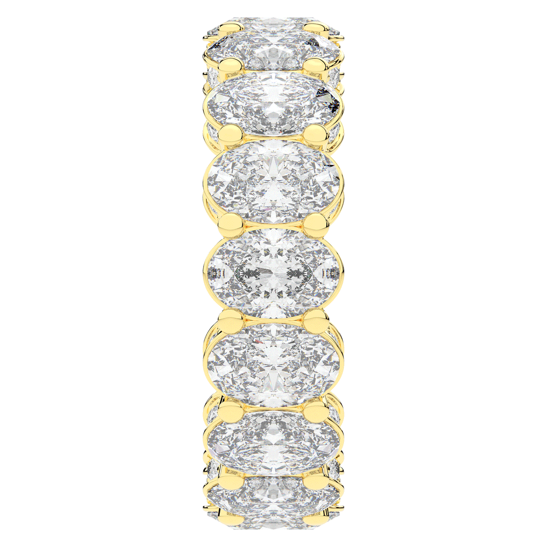 5.50CT.TW OVAL LAB DIAMOND ETERNITY WEDDING BAND - Nazarelle
