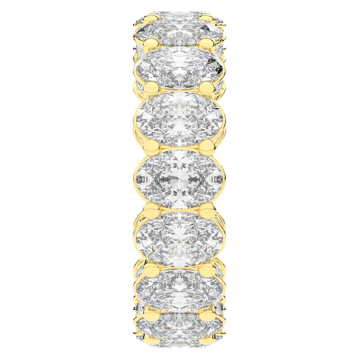 5.50CT.TW OVAL LAB DIAMOND ETERNITY WEDDING BAND - Nazarelle