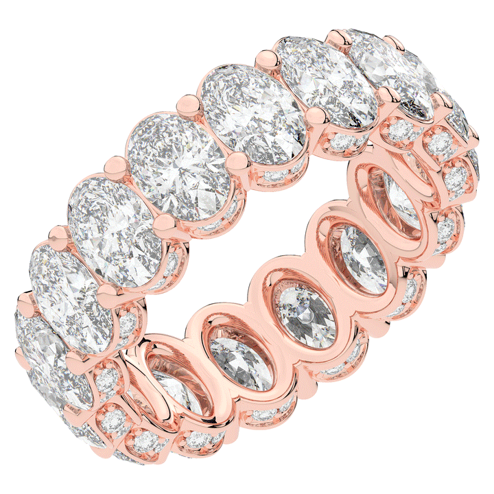 5.50CT.TW OVAL LAB DIAMOND ETERNITY WEDDING BAND - Nazarelle
