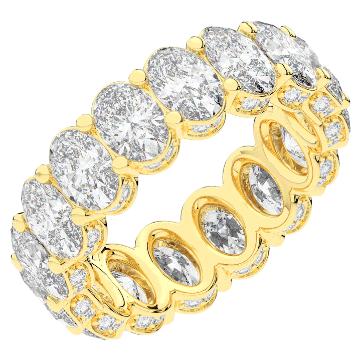 5.50CT.TW OVAL LAB DIAMOND ETERNITY WEDDING BAND - Nazarelle
