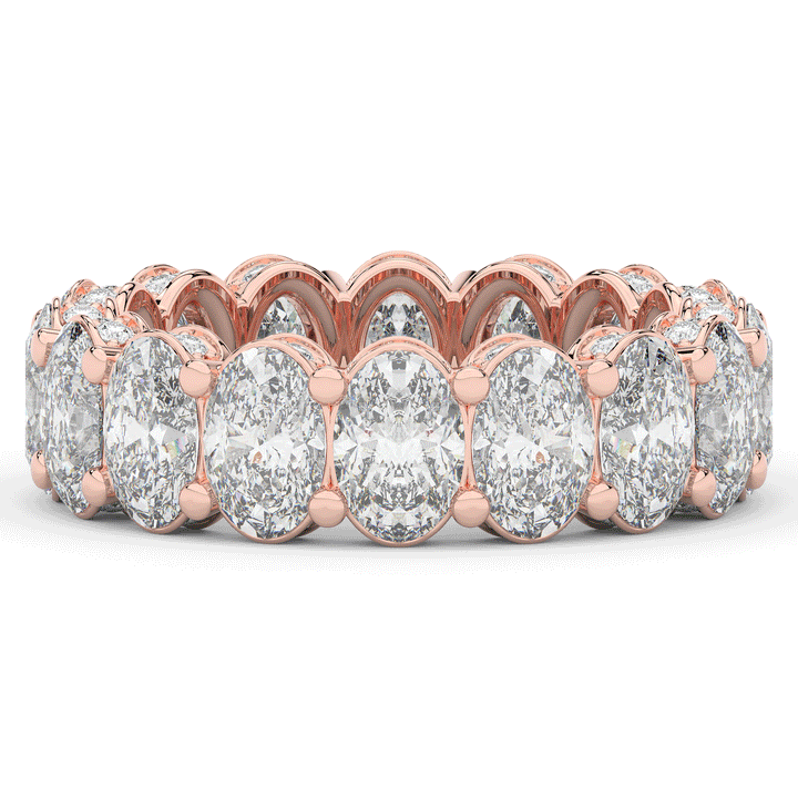 5.50CT.TW OVAL LAB DIAMOND ETERNITY WEDDING BAND - Nazarelle