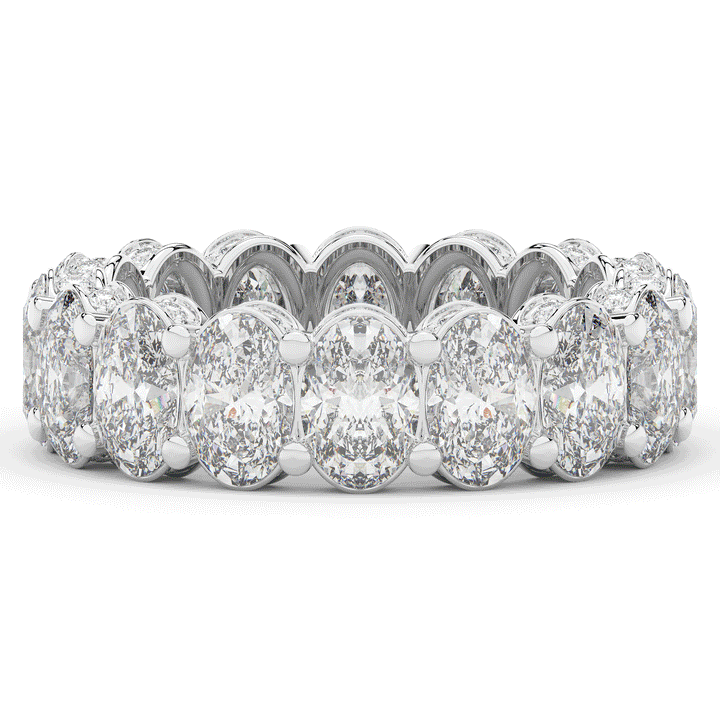 5.50CT.TW OVAL LAB DIAMOND ETERNITY WEDDING BAND - Nazarelle