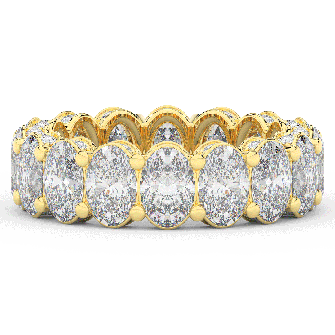 5.50CT.TW OVAL LAB DIAMOND ETERNITY WEDDING BAND - Nazarelle