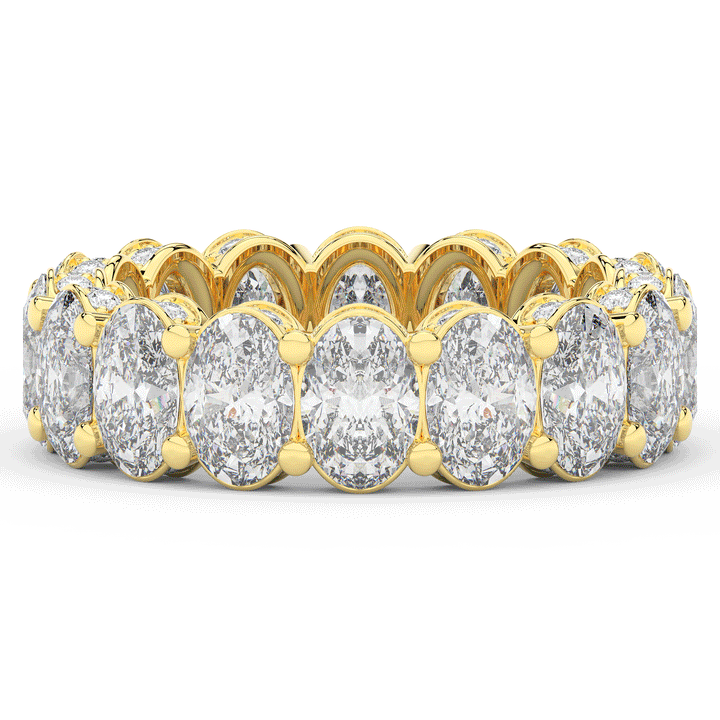 5.50CT.TW OVAL LAB DIAMOND ETERNITY WEDDING BAND - Nazarelle