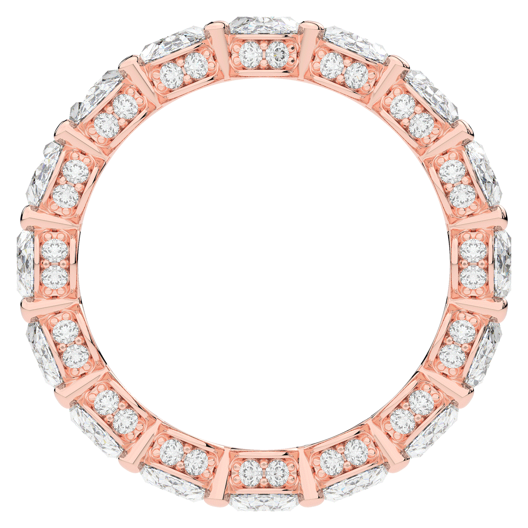 5.50CT.TW OVAL LAB DIAMOND ETERNITY WEDDING BAND - Nazarelle