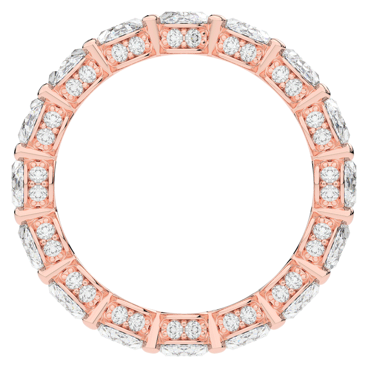 5.50CT.TW OVAL LAB DIAMOND ETERNITY WEDDING BAND - Nazarelle