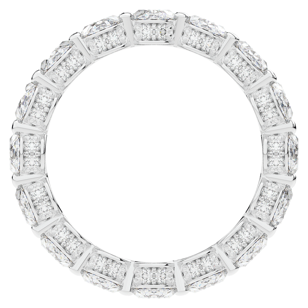 5.50CT.TW OVAL LAB DIAMOND ETERNITY WEDDING BAND - Nazarelle