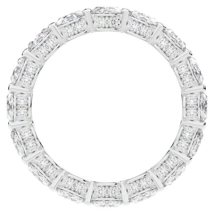 5.50CT.TW OVAL LAB DIAMOND ETERNITY WEDDING BAND - Nazarelle