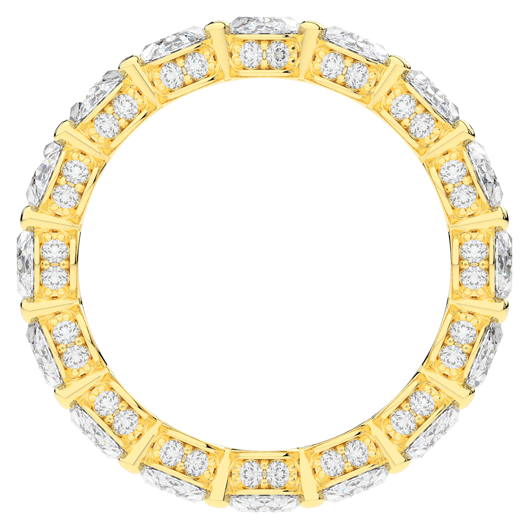 5.50CT.TW OVAL LAB DIAMOND ETERNITY WEDDING BAND - Nazarelle