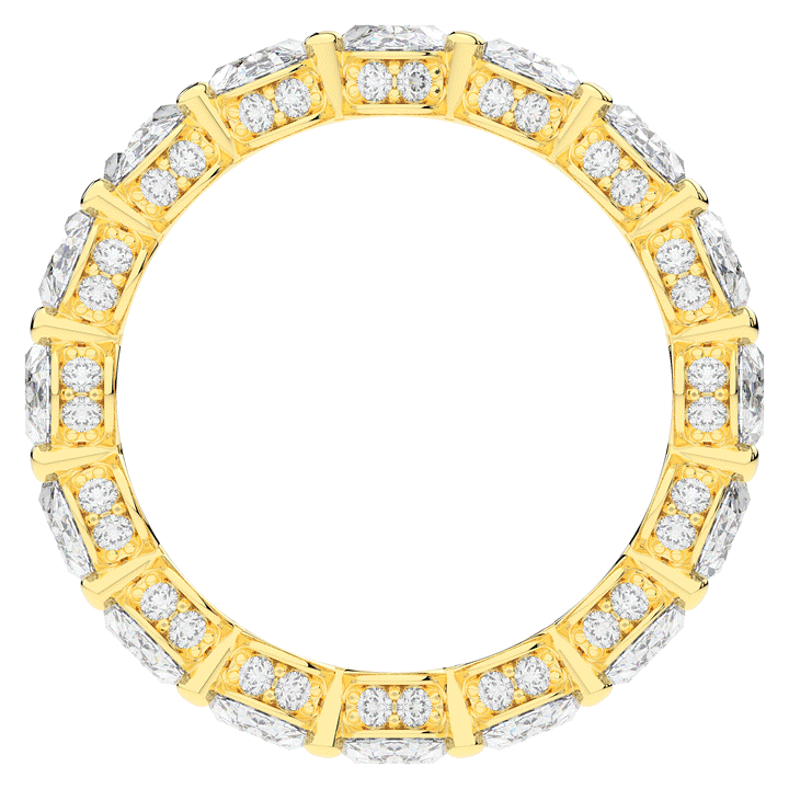 5.50CT.TW OVAL LAB DIAMOND ETERNITY WEDDING BAND - Nazarelle