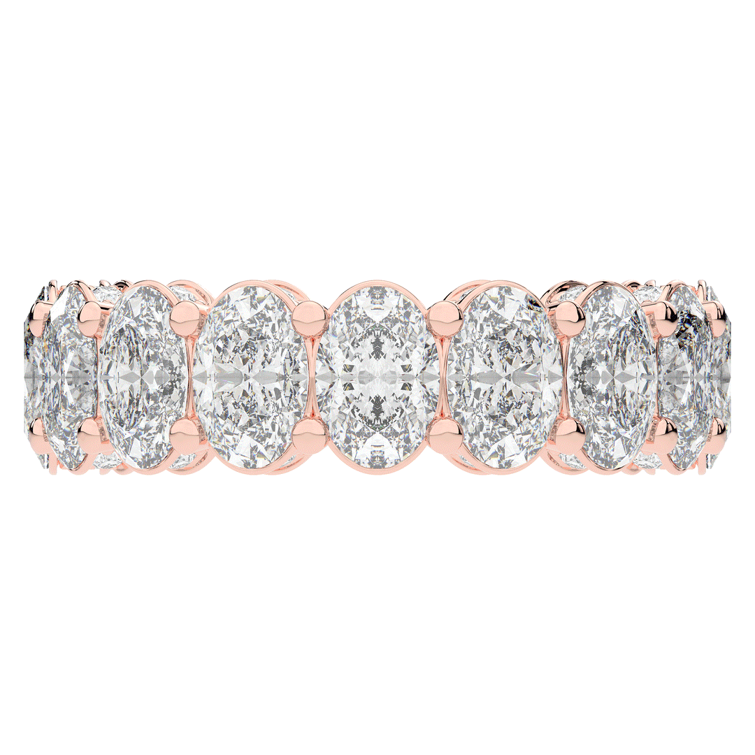 5.50CT.TW OVAL LAB DIAMOND ETERNITY WEDDING BAND - Nazarelle