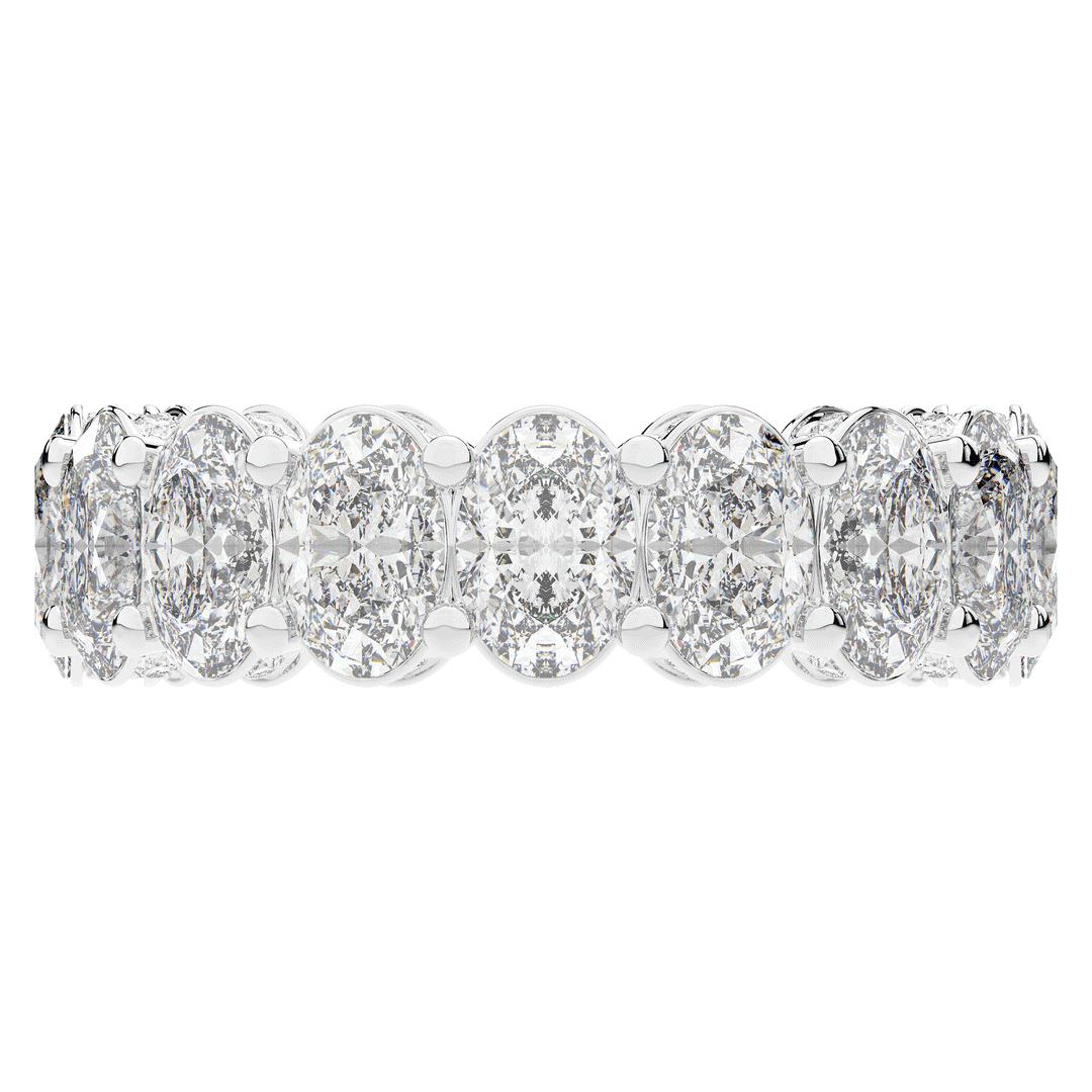 5.50CT.TW OVAL LAB DIAMOND ETERNITY WEDDING BAND - Nazarelle