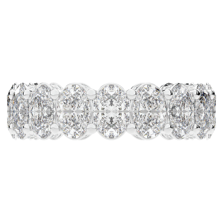 5.50CT.TW OVAL LAB DIAMOND ETERNITY WEDDING BAND - Nazarelle