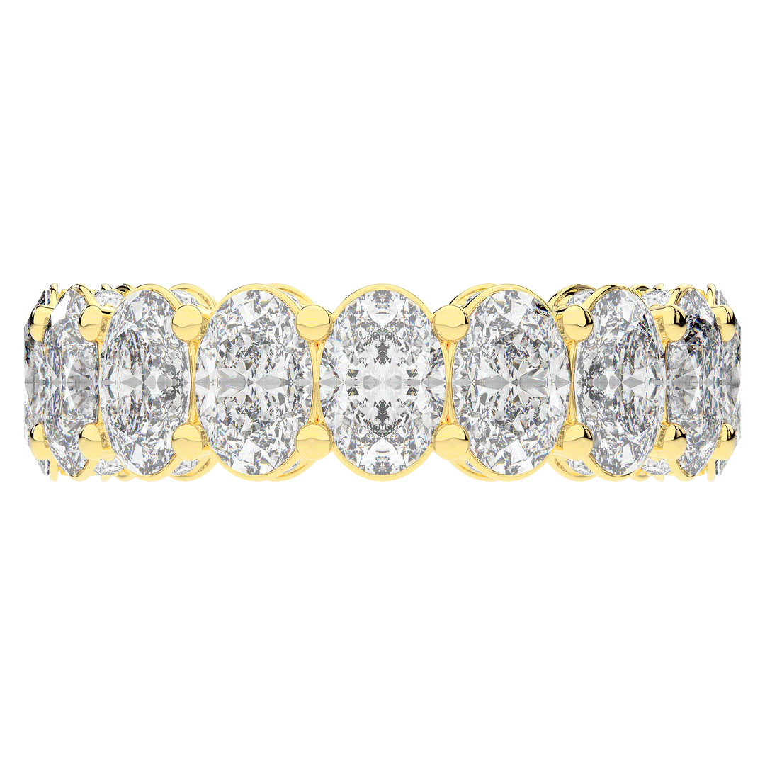 5.50CT.TW OVAL LAB DIAMOND ETERNITY WEDDING BAND - Nazarelle