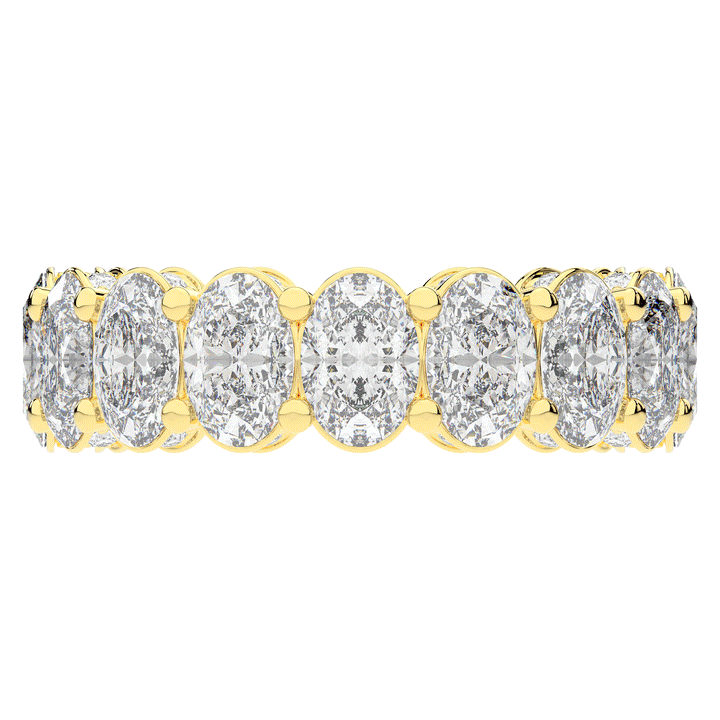 5.50CT.TW OVAL LAB DIAMOND ETERNITY WEDDING BAND - Nazarelle