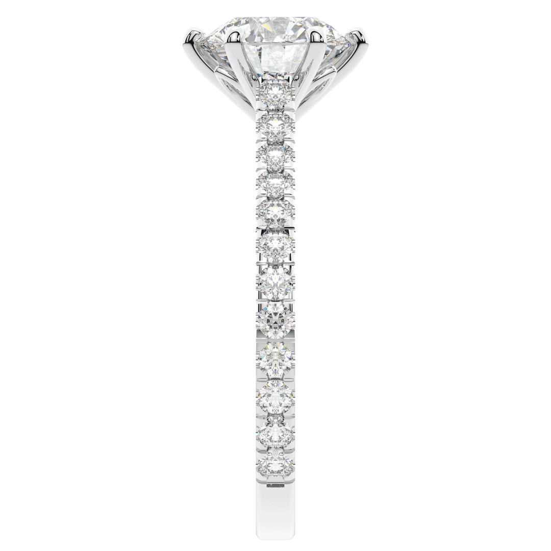 2.00CT.TW ROUND LAB DIAMOND SOLITAIRE ENGAGEMENT RING - Nazarelle