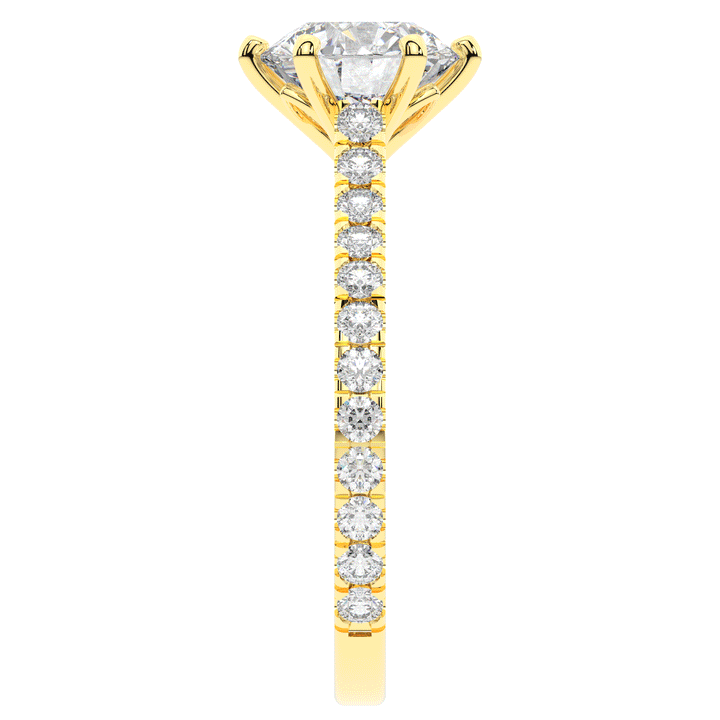 2.00CT.TW ROUND LAB DIAMOND SOLITAIRE ENGAGEMENT RING - Nazarelle