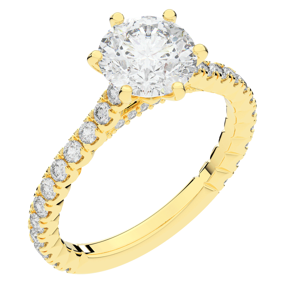 2.00CT.TW ROUND LAB DIAMOND SOLITAIRE ENGAGEMENT RING - Nazarelle