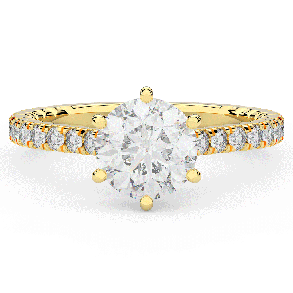 2.00CT.TW ROUND LAB DIAMOND SOLITAIRE ENGAGEMENT RING - Nazarelle
