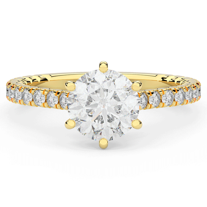 2.00CT.TW ROUND LAB DIAMOND SOLITAIRE ENGAGEMENT RING - Nazarelle