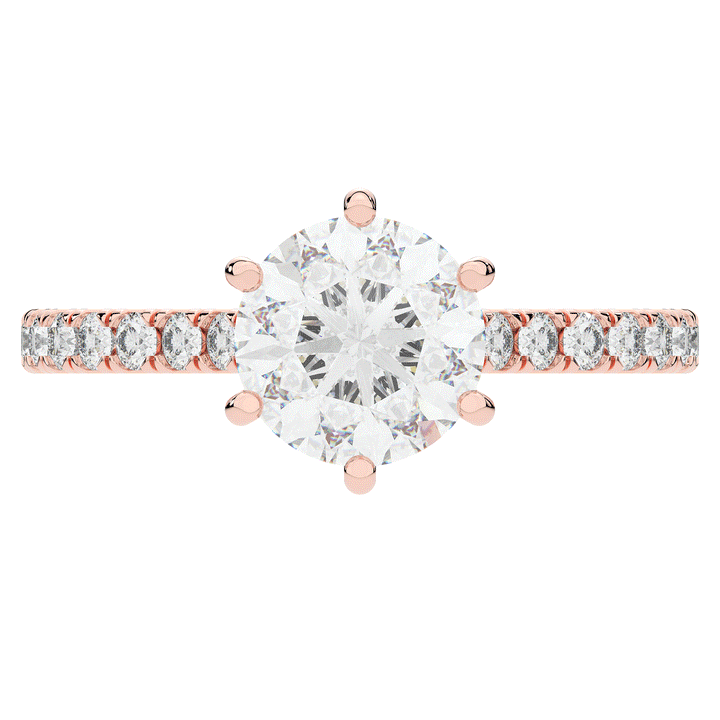 2.00CT.TW ROUND LAB DIAMOND SOLITAIRE ENGAGEMENT RING - Nazarelle