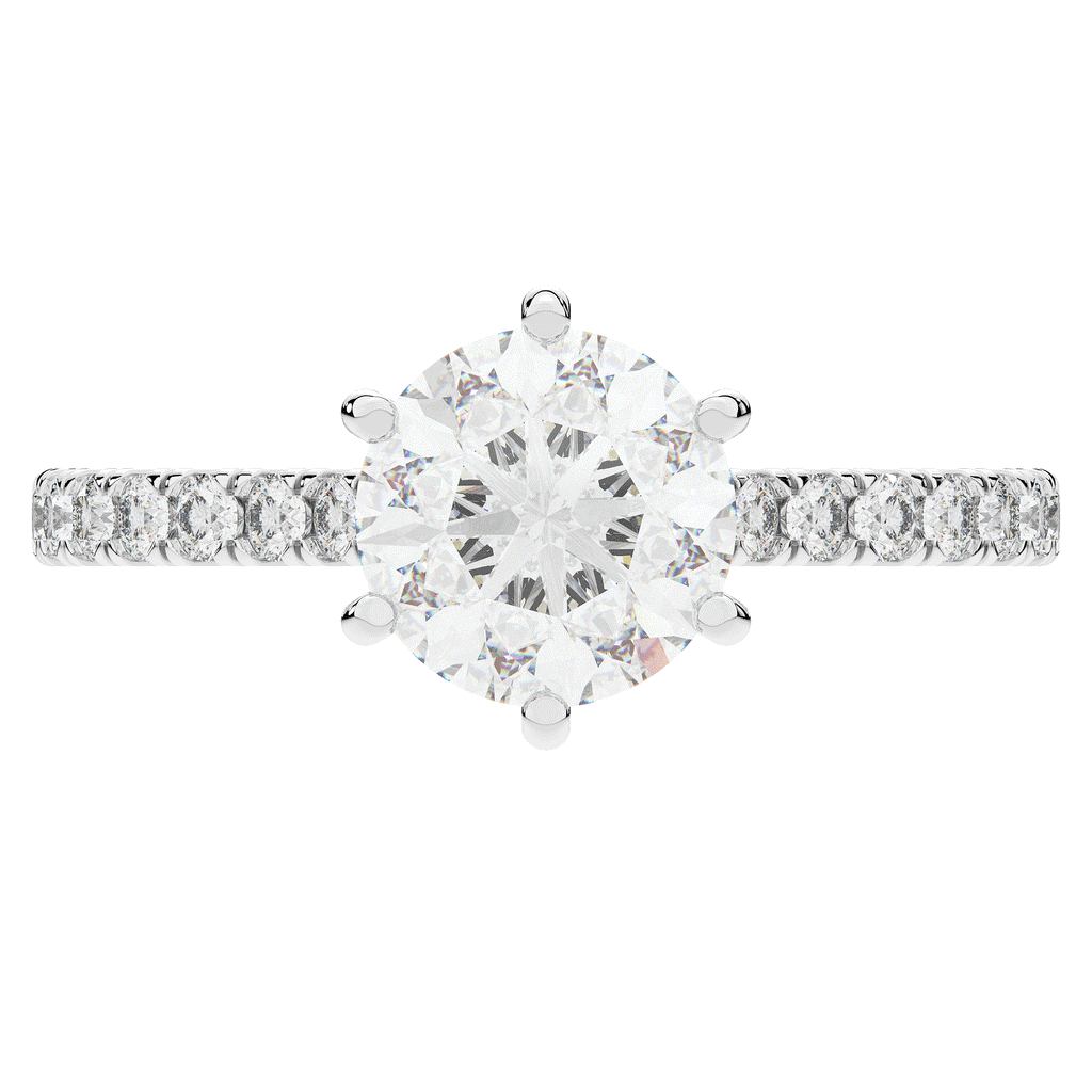 2.00CT.TW ROUND LAB DIAMOND SOLITAIRE ENGAGEMENT RING - Nazarelle