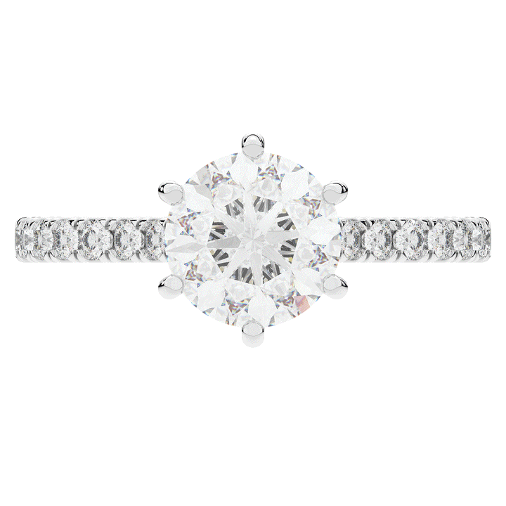 2.00CT.TW ROUND LAB DIAMOND SOLITAIRE ENGAGEMENT RING - Nazarelle