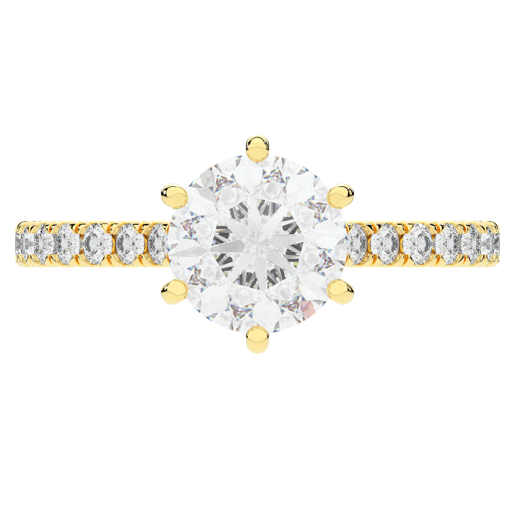 2.00CT.TW ROUND LAB DIAMOND SOLITAIRE ENGAGEMENT RING - Nazarelle