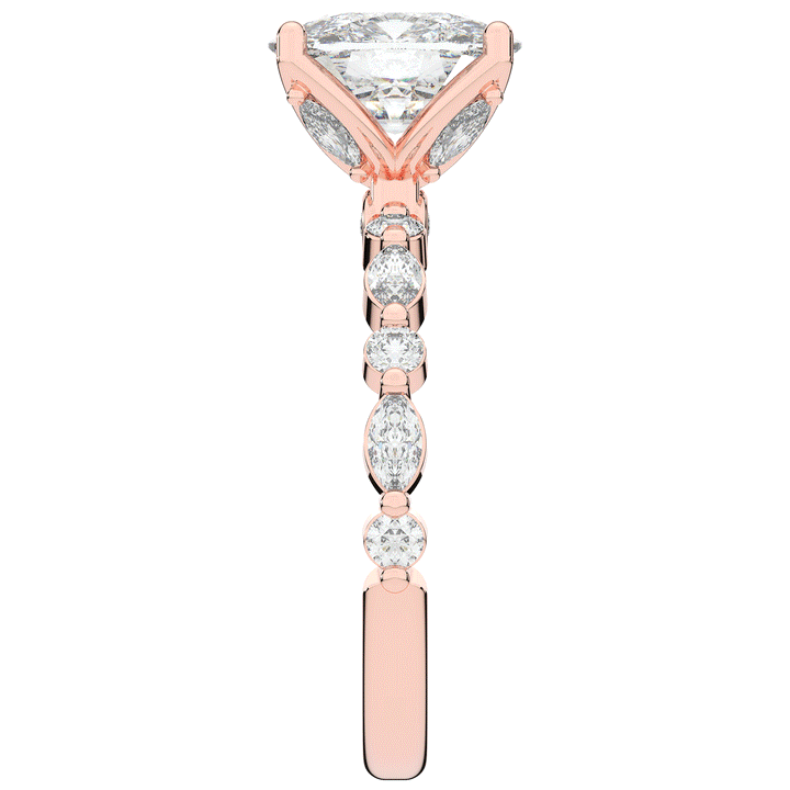 2.60CT.TW CUSHION LAB DIAMOND SOLITAIRE ENGAGEMENT RING - Nazarelle