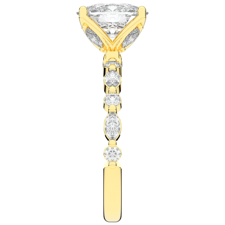 2.60CT.TW CUSHION LAB DIAMOND SOLITAIRE ENGAGEMENT RING - Nazarelle