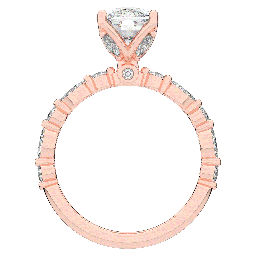 2.60CT.TW CUSHION LAB DIAMOND SOLITAIRE ENGAGEMENT RING - Nazarelle