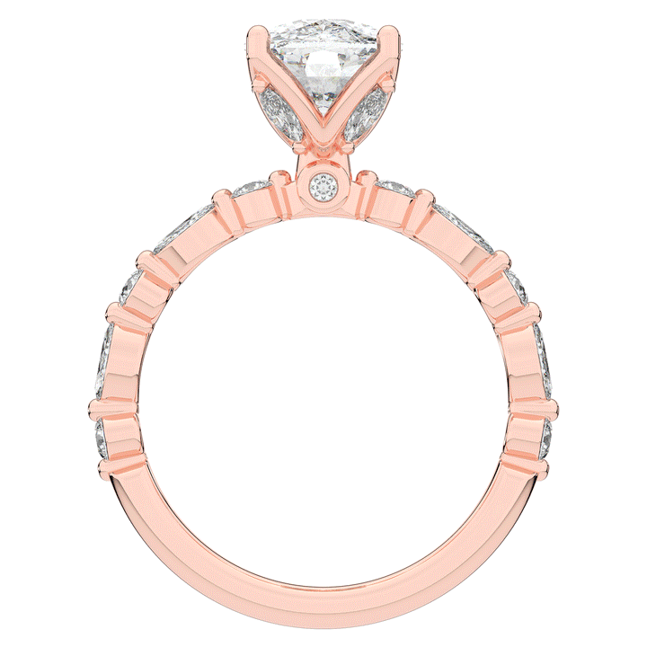 2.60CT.TW CUSHION LAB DIAMOND SOLITAIRE ENGAGEMENT RING - Nazarelle