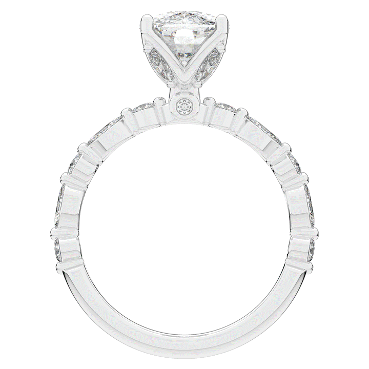 2.60CT.TW CUSHION LAB DIAMOND SOLITAIRE ENGAGEMENT RING - Nazarelle