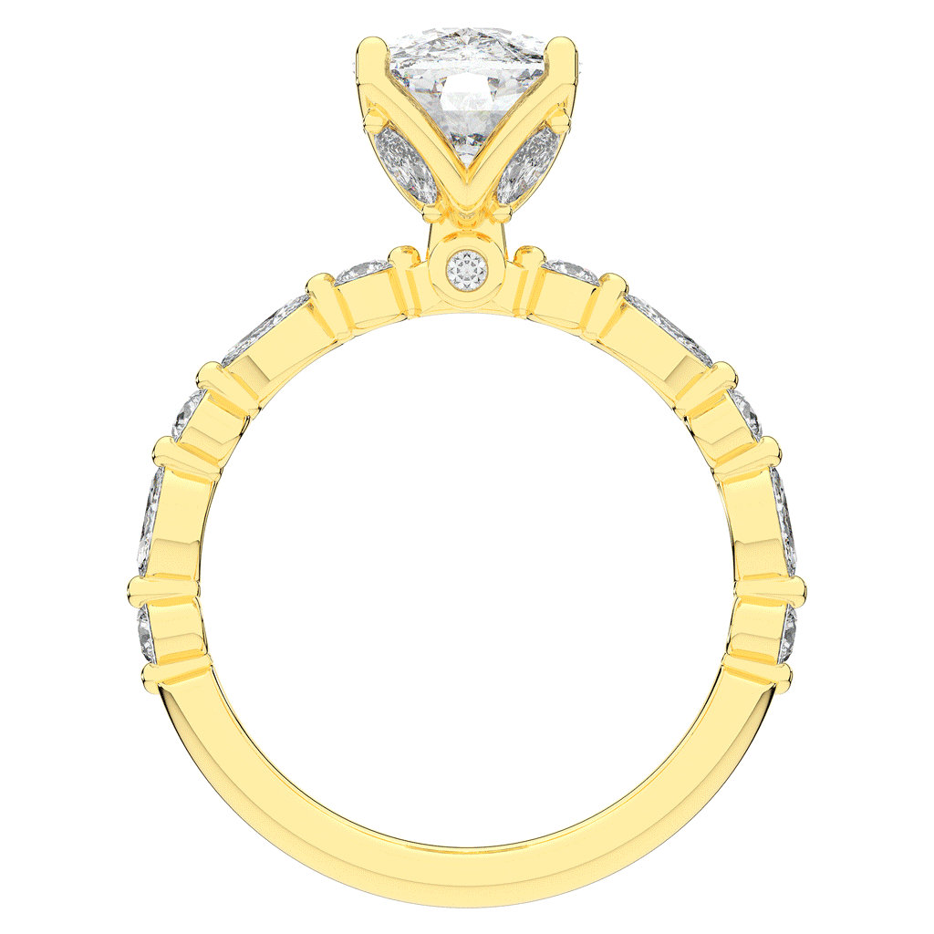 2.60CT.TW CUSHION LAB DIAMOND SOLITAIRE ENGAGEMENT RING - Nazarelle