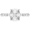 2.60CT.TW CUSHION LAB DIAMOND SOLITAIRE ENGAGEMENT RING - Nazarelle