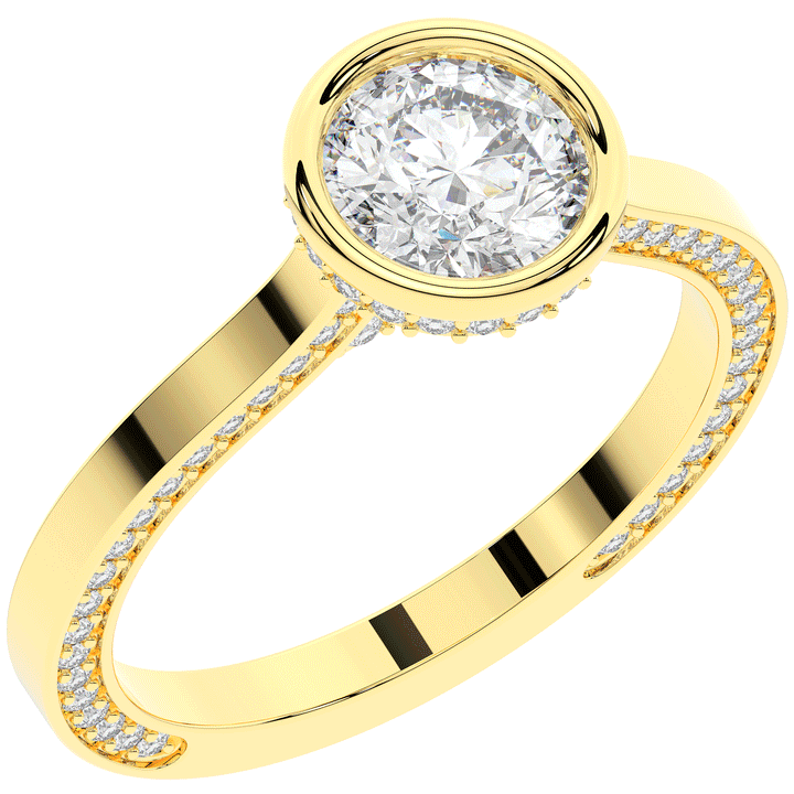 1.40CT.TW ROUND LAB DIAMOND SOLITAIRE ENGAGEMENT RING - Nazarelle