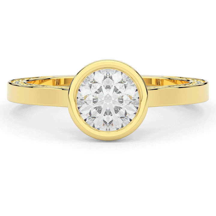 1.40CT.TW ROUND LAB DIAMOND SOLITAIRE ENGAGEMENT RING - Nazarelle