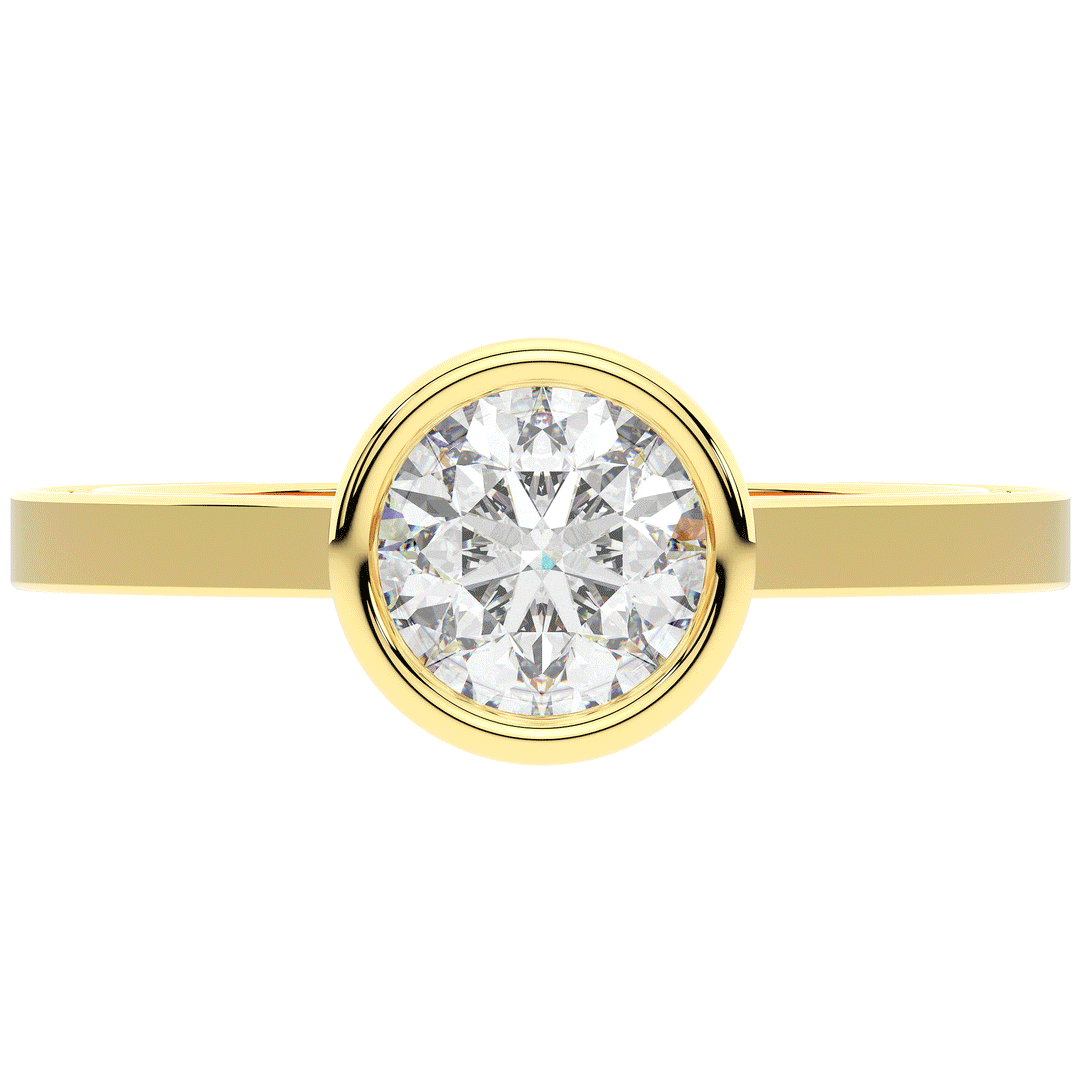1.40CT.TW ROUND LAB DIAMOND SOLITAIRE ENGAGEMENT RING - Nazarelle