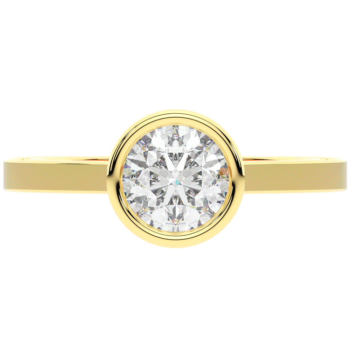 1.40CT.TW ROUND LAB DIAMOND SOLITAIRE ENGAGEMENT RING - Nazarelle