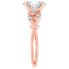 2.25CT.TW OVAL LAB DIAMOND STYLIZED VINE AND TREE BARK FINISH ENGAGEMENT RING - Nazarelle