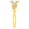 2.25CT.TW OVAL LAB DIAMOND STYLIZED VINE AND TREE BARK FINISH ENGAGEMENT RING - Nazarelle