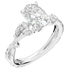 2.25CT.TW OVAL LAB DIAMOND STYLIZED VINE AND TREE BARK FINISH ENGAGEMENT RING - Nazarelle