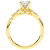 2.25CT.TW OVAL LAB DIAMOND STYLIZED VINE AND TREE BARK FINISH ENGAGEMENT RING - Nazarelle