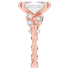 5.30CT.TW EMERALD CUT LAB DIAMOND STYLIZED VINE AND TREE BARK FINISH ENGAGEMENT RING - Nazarelle